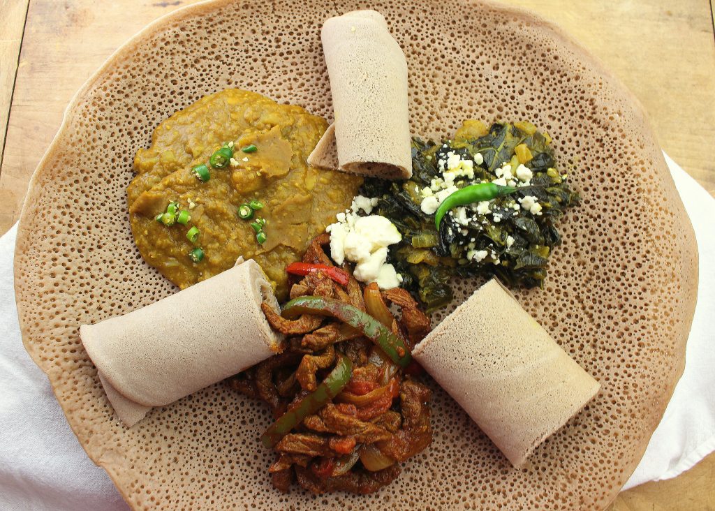 Image showcasing ethiopian meal