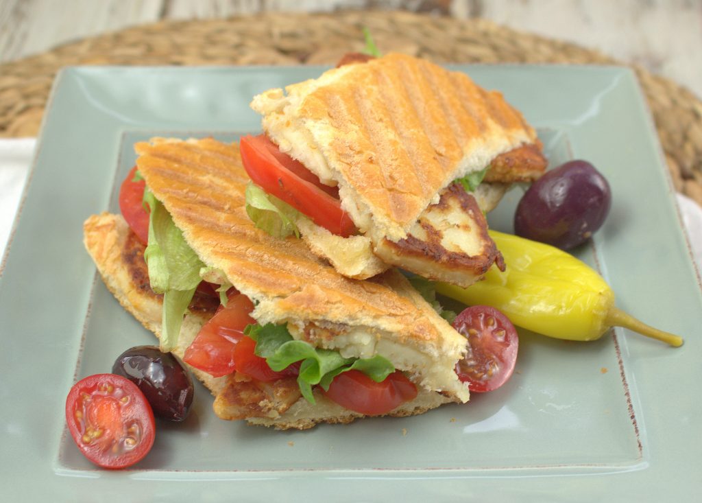 Cyprus Sandwich with Halloumi Cheese a Mediterranean Favorite