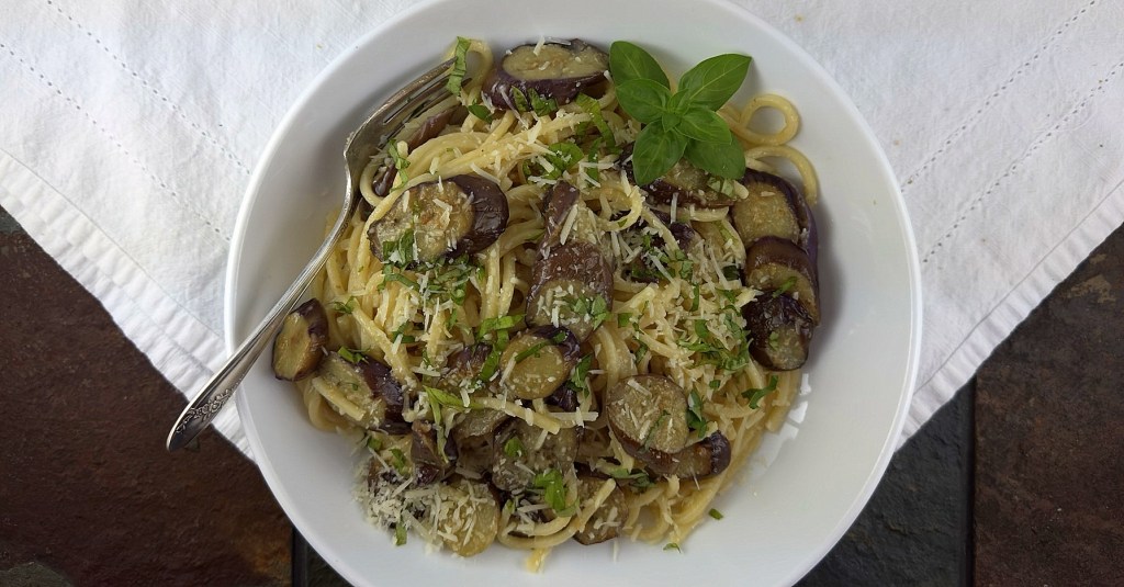 Eggplant Spaghetti Aglio e Olio